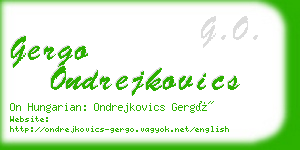 gergo ondrejkovics business card